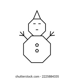 Snowman icon isolated on white background. Christmas symbol modern, simple, vector, icon for website design, mobile app, ui. Vector Illustration