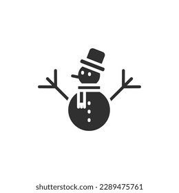 Icono de Snowman, icono aislado de signo de Snowman, ilustración vectorial