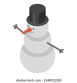 Snowman icon. Isometric of snowman vector icon for web design isolated on white background
