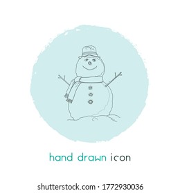 Snowman Icon Linie Element. Vektorgrafik der Snowman-Icon-Linie einzeln auf sauberem Hintergrund für Ihr Web-Mobile-App-Logo.
