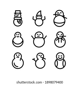 snowman icon or logo isolated sign symbol vector illustration - Collection of high quality black style vector icons
