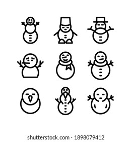 snowman icon or logo isolated sign symbol vector illustration - Collection of high quality black style vector icons
