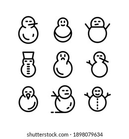 snowman icon or logo isolated sign symbol vector illustration - Collection of high quality black style vector icons
