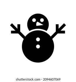 snowman icon or logo isolated sign symbol vector illustration - high quality black style vector icons
