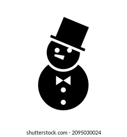 snowman icon or logo isolated sign symbol vector illustration - high quality black style vector icons
