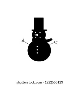 Snowman icon, logo on white background