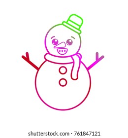 Snowman icon of Merry christmas and season theme Isolated design Vector illustration