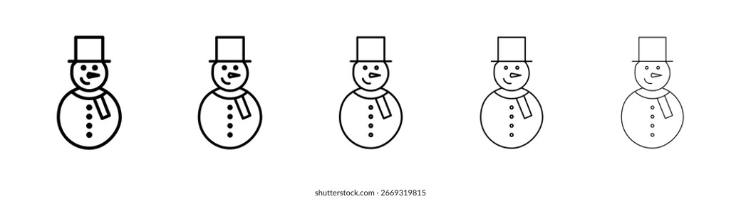 Snowman icon for mobile concept and web design.