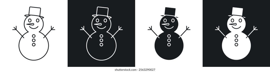 Snowman icon pack for app and website ui designs.