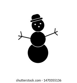 Snowman icon or sign. Vector illustration