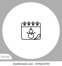 Snowman icon sign vector,Symbol, logo illustration for web and mobile