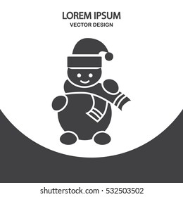 Snowman icon. Simple design for web and mobile