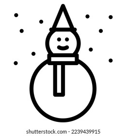 Snowman icon. Simple element symbol for template design. Can be used for website and mobile application. Vector illustration.