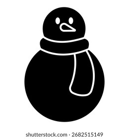 Ícone do boneco de neve. Ilustração simples do ícone do vetor do boneco de neve para a Web