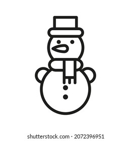 The snowman icon. Simple linear vector illustration on a white background.