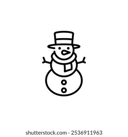 Snowman icon. Simple snowman icon for social media, app, and web design. Vector illustration