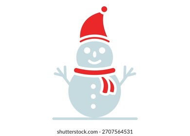 Ícone do boneco de neve. ícone do ícone sólido. ícone relacionado ao natal. elementos do natal ilustração vetorial