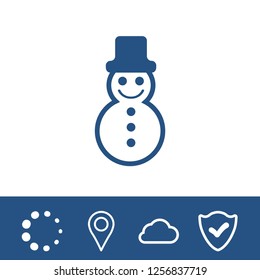 snowman icon stock vector illustration flat design