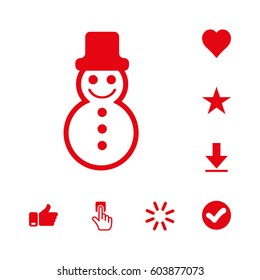 snowman icon stock vector illustration flat design
