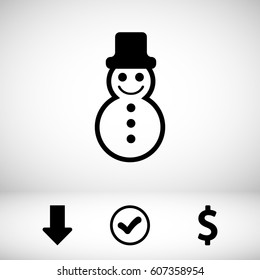 snowman icon stock vector illustration flat design