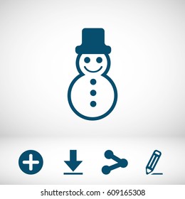 snowman icon stock vector illustration flat design