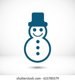 snowman icon stock vector illustration flat design