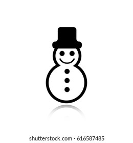 snowman icon stock vector illustration flat design