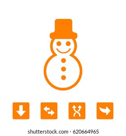snowman icon stock vector illustration flat design