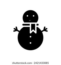 Snowman icon symbol vector template