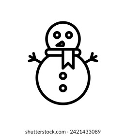 Snowman icon symbol vector template