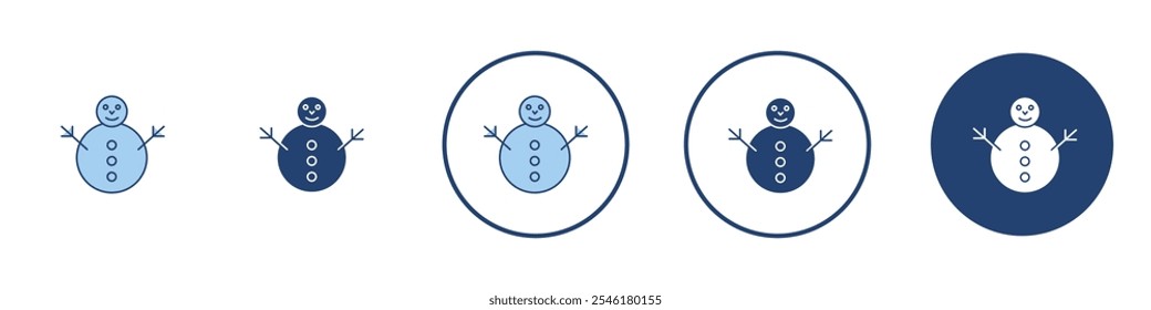 Ícone de boneco de neve isolado