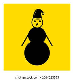 Snowman icon vector