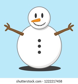 Snowman icon vector