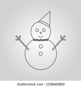 Snowman icon vector