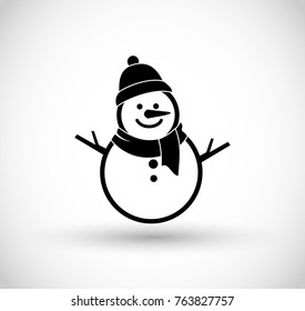 Snowman icon vector