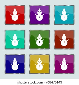 snowman icon vector