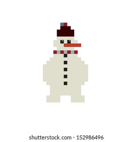 Snowman icon. Vector art