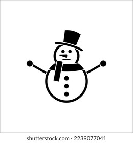 icono del muñeco de nieve. Ilustración de concepto vectorial para el diseño.