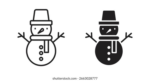 Snowman icon vector design element logo template