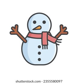 snowman icon vector design template in white background