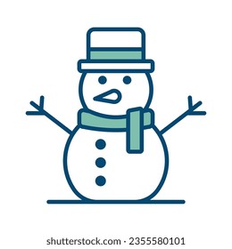 snowman icon vector design template in white background