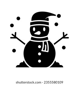 snowman icon vector design template in white background