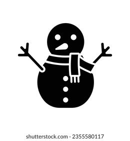 snowman icon vector design template in white background