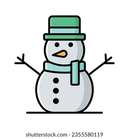 snowman icon vector design template in white background