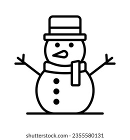 Schneemann-Symbol, Vektordesign-Vorlage auf weißem Hintergrund