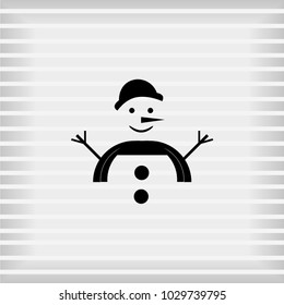 Snowman icon, Vector EPS 10 illustration style