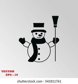 Snowman icon, Vector EPS 10 illustration style