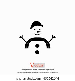 Snowman icon, Vector EPS 10 illustration style