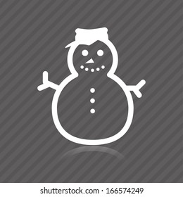 snowman icon. vector. eps10