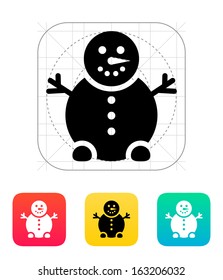 Snowman icon. Vector illustration.